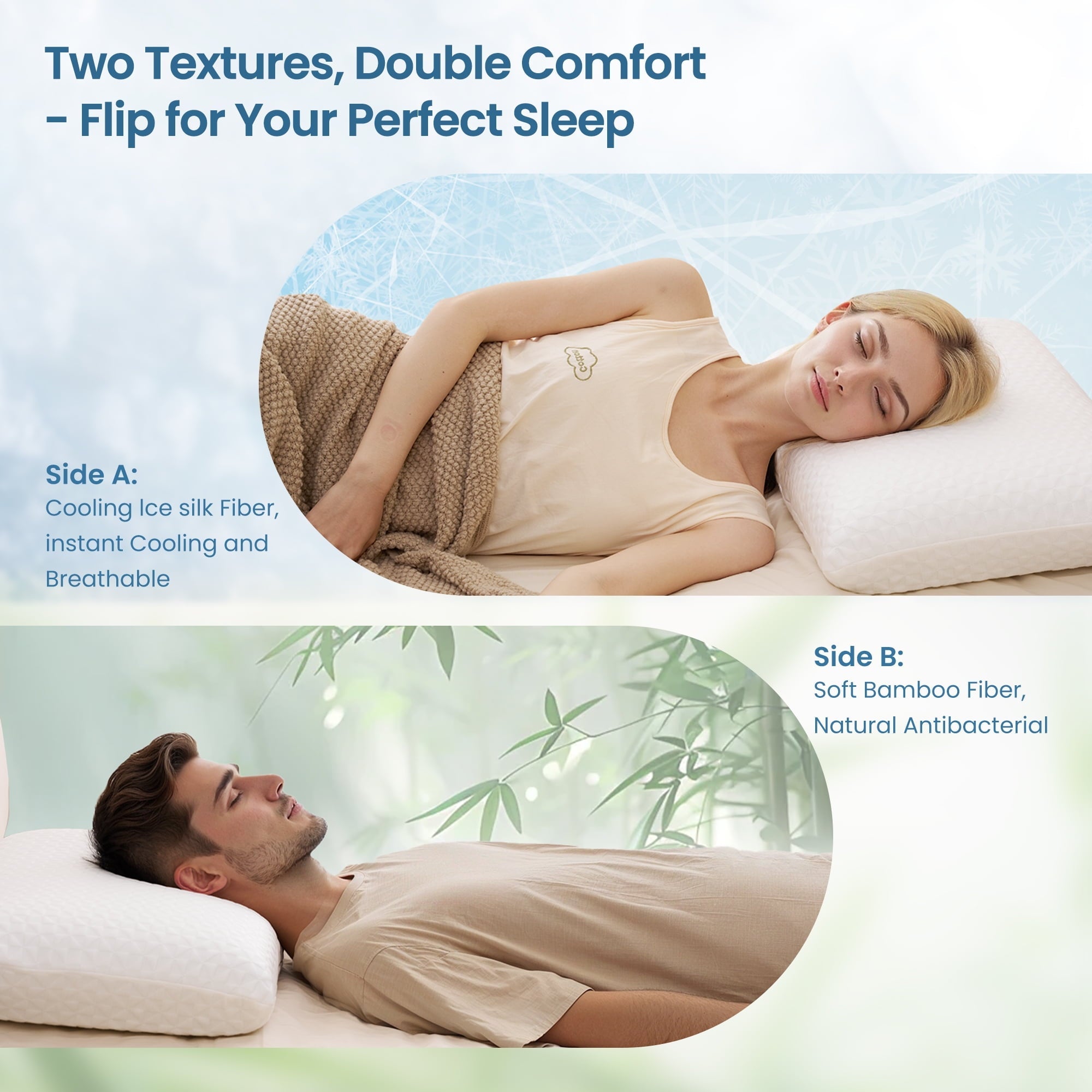Orthopedic Support Gel Memory Foam Pillow for Bed, Adjustable Height Bed Pillow with 0.8" Removable Insert, Ergonomic Neck Support for S... - Orthopedic Shredded Foam Bed Pillow Set Detail