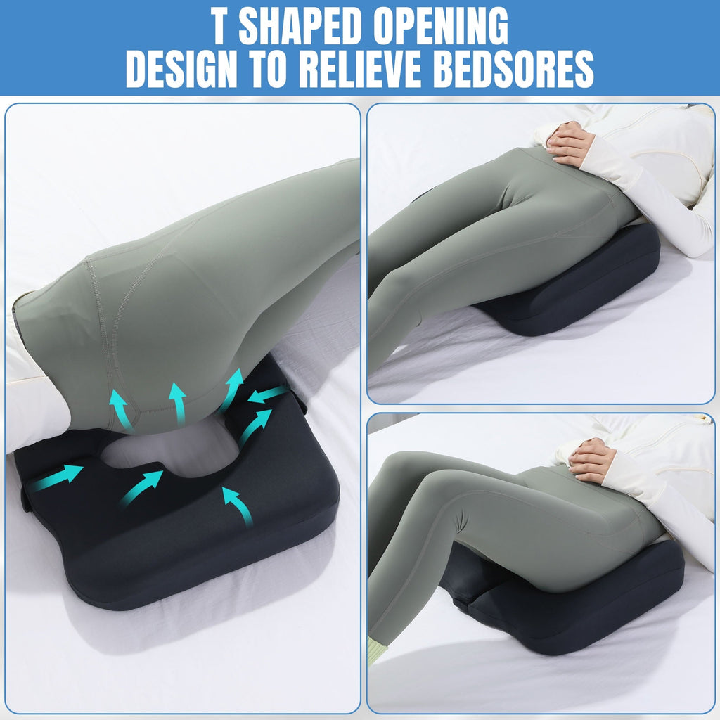 Hotel Collection Memory Foam Bed Sore Cushions for Butt, Bedsore Pressure Relief Pillow for Sleeping and Sitting,Cushion for Bed Sores... - Hotel Quality Plush Sleeping Pillows Detail