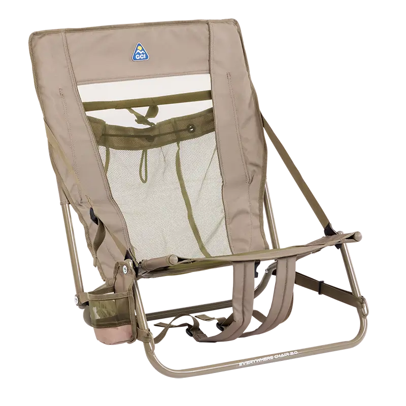 Rust-Resistant Aluminum Everywhere Chair 2 - Choice 656 - Portable Heavy-Duty Low Boy Chair for Ocean Side - Aged Fatigue