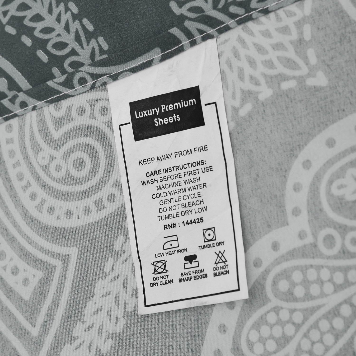 Cooling Sateen Queen Bed Sheets Set - 6 Piece Brushed Microfiber Bed Sheet - Shrinkage and Fade Resistant - (Queen, Grey) - Breathable Egyptian Cotton Flat & Fitted Sheets Detail