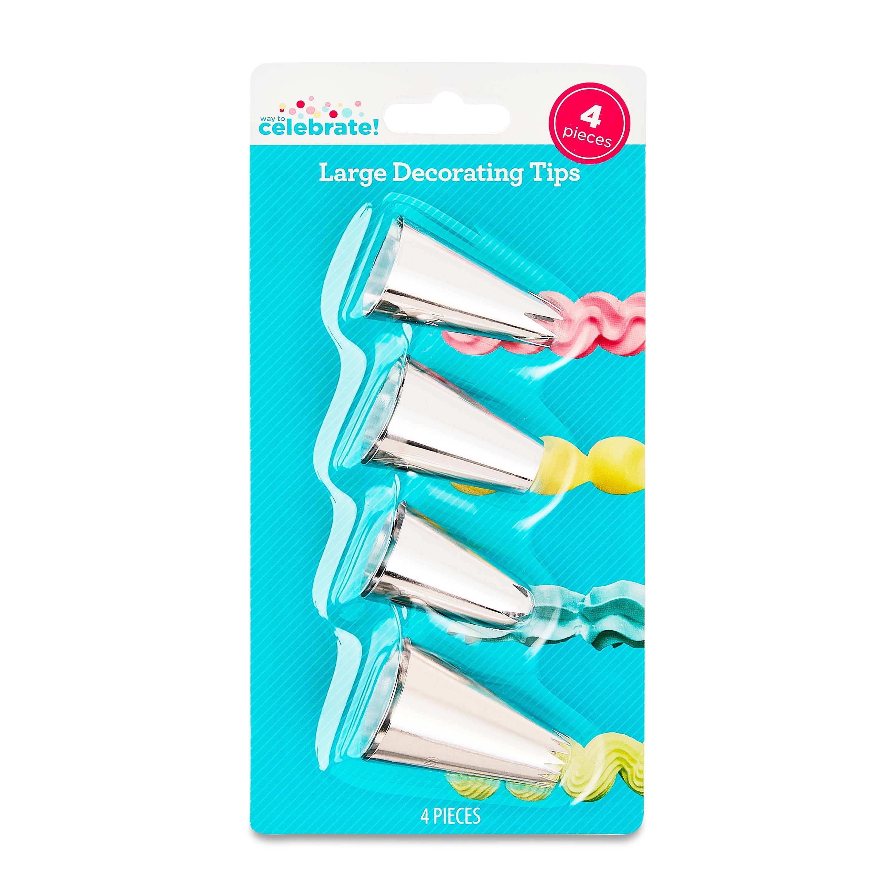 Ergonomic Manual Large Decorating Tips, 4 Pieces - Multi-Functional Manual Food Chopper & Slicer Detail