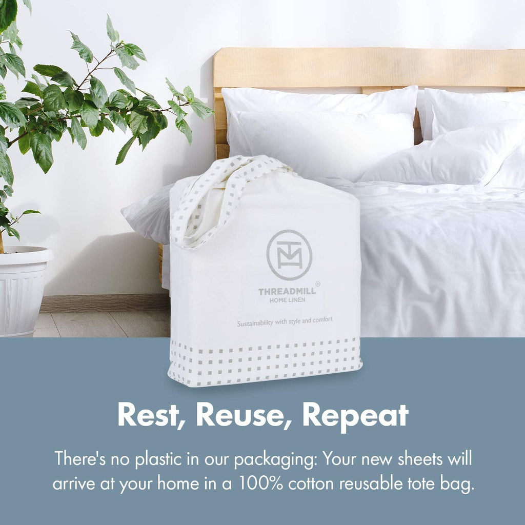 Breathable Luxury 600 Thread Count 4-Piece Queen Bed Sheet Set, Sateen Weave, Sage Green - Cooling Hotel Quality Bedding Sheets and Pillowcases Detail