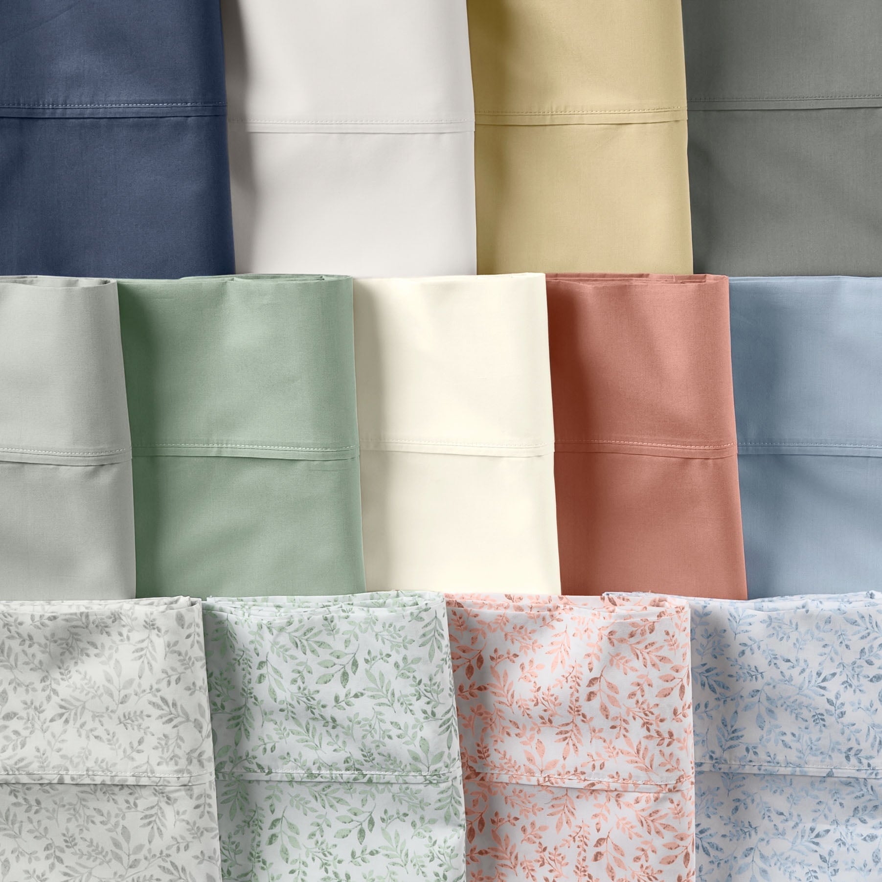 Wrinkle-Resistant Cool & Crisp 4-Piece 300 Thread Count Green River Cotton Percale Sheet Set, Queen - Breathable Egyptian Cotton Flat & Fitted Sheets Detail