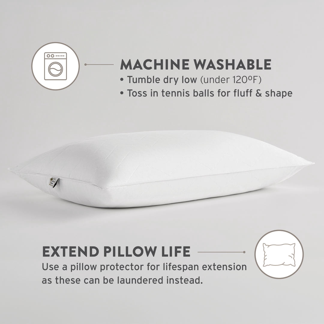 Orthopedic Support Sahara Nights | Stomach & Back Sleeper Pillow for Adults | , 100% Cotton Case, Gel Fiber Fill | Soft, Machine Washabl... - Hotel Quality Plush Sleeping Pillows Detail