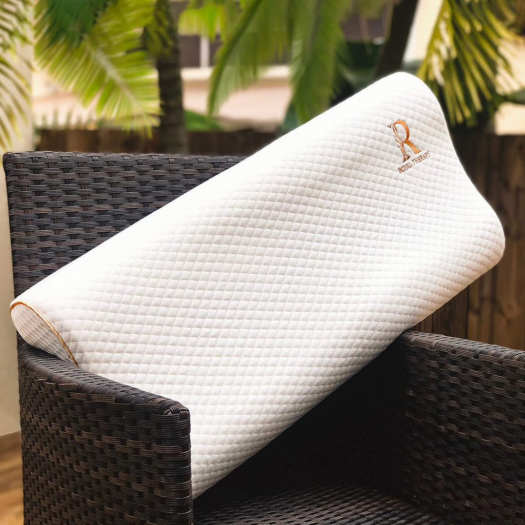 Decorative Plump Queen Memory Foam Pillow + Extra Pillowcase, Bed Pillow for Neck & Shoulders for Adult - Hotel Quality Plush Sleeping Pillows Detail