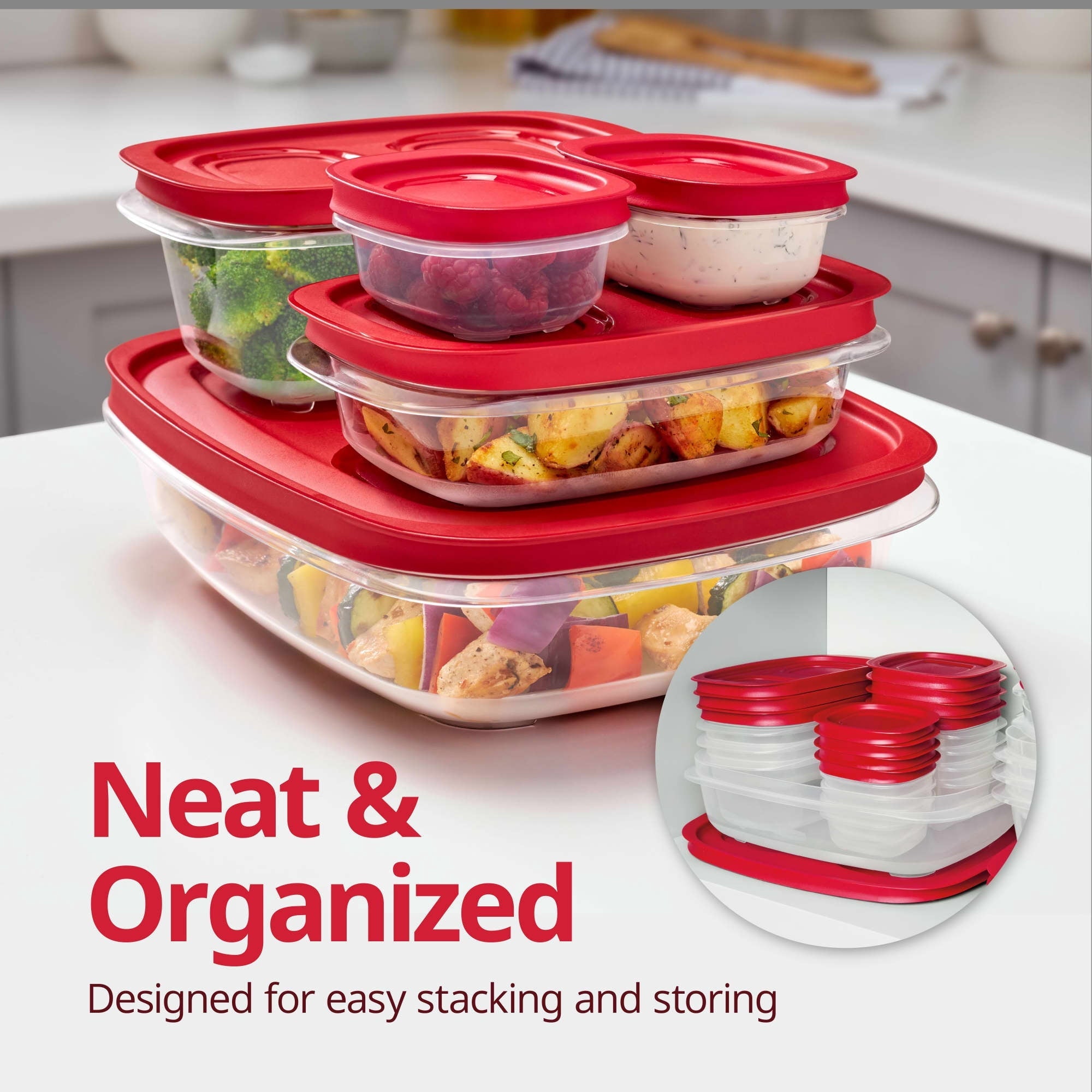 Playful Geometric 3.57-Cup (2) and 5.26-Cup EasyStore Rectangle Containers, 3 Pack, Food Storage Containers, Food Storage Containers wi... - Playful Star & Heart Shaped Geometric NeeDoh Detail