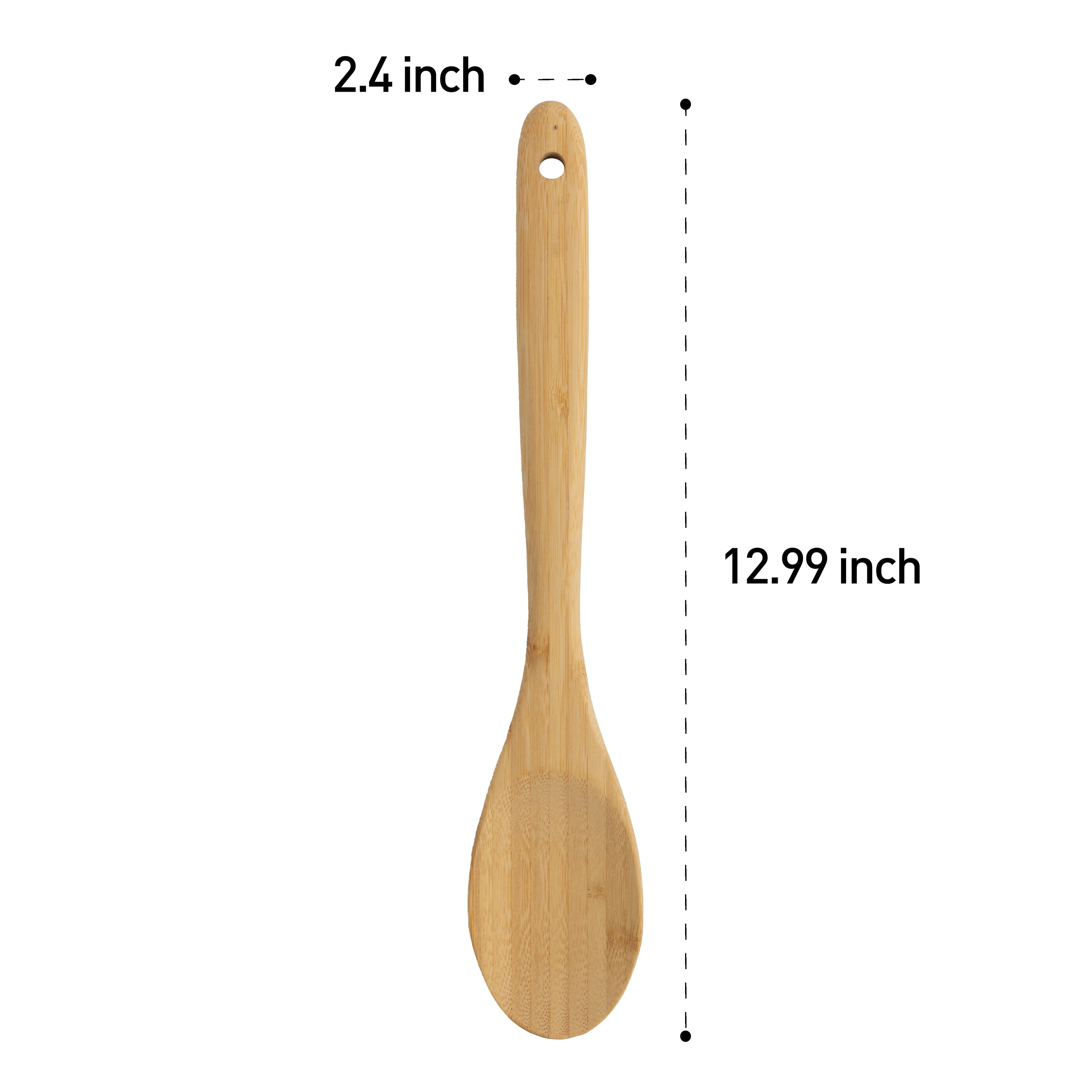 High-Precision Bamboo Cooking Spoon Natural Bamboo Crafted, 13" L, Kitchen Prep - Heavy Duty Stainless Steel Kitchen Shears Detail