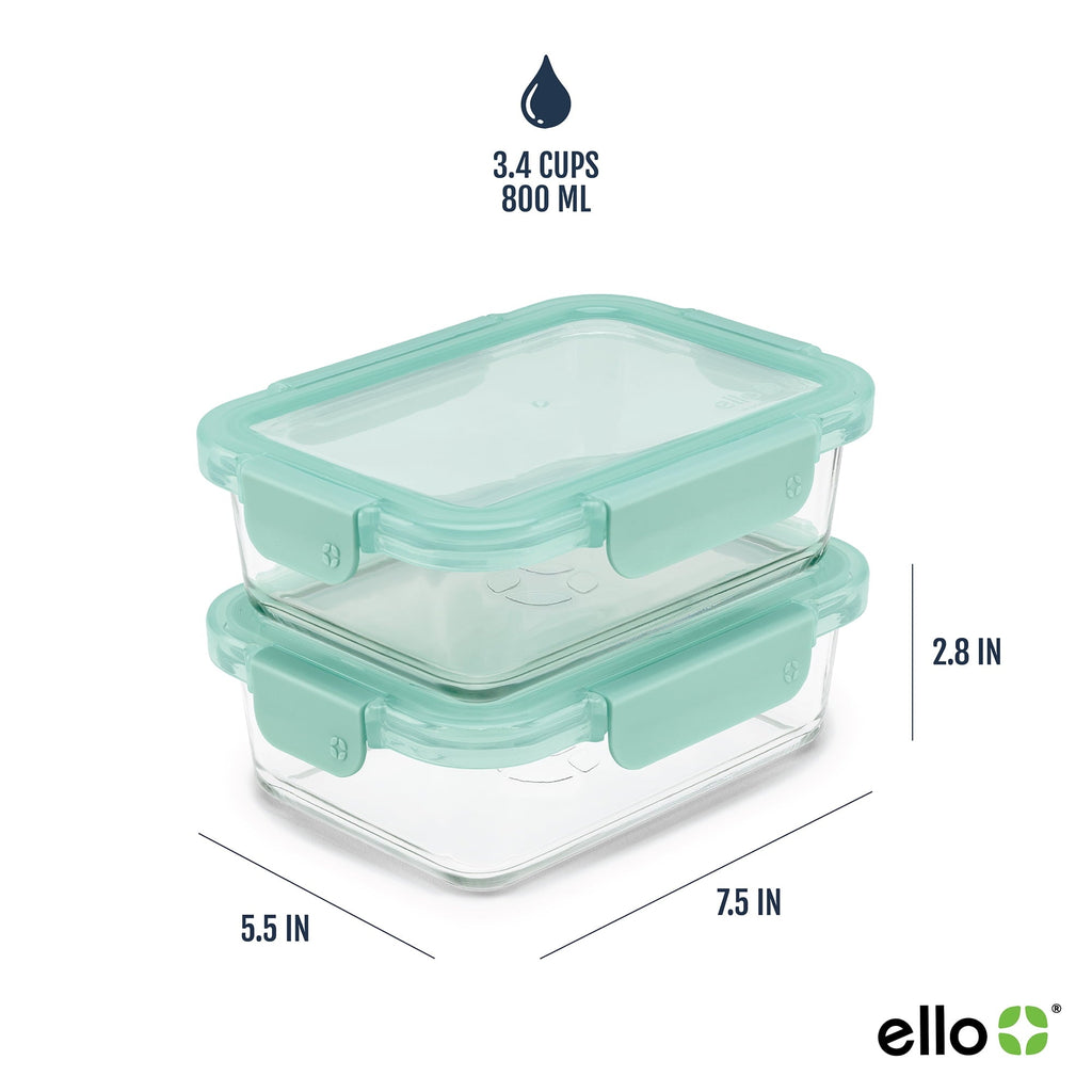 Whimsical Doughnut 3.4 Cup 2 Pack Glass Meal Prep Containers with Locking Lids - Fun Food Fidget Cookie Squishable Toy Detail