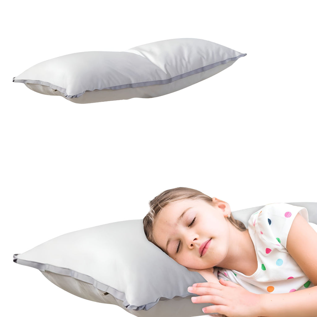 Decorative Plump Flat Soft Thin Pillows Queen Size Bed Pillow Hotel Pillows with Down Alternative Fill for Side Back Stomach Sleepers,... - Hotel Quality Plush Sleeping Pillows Detail