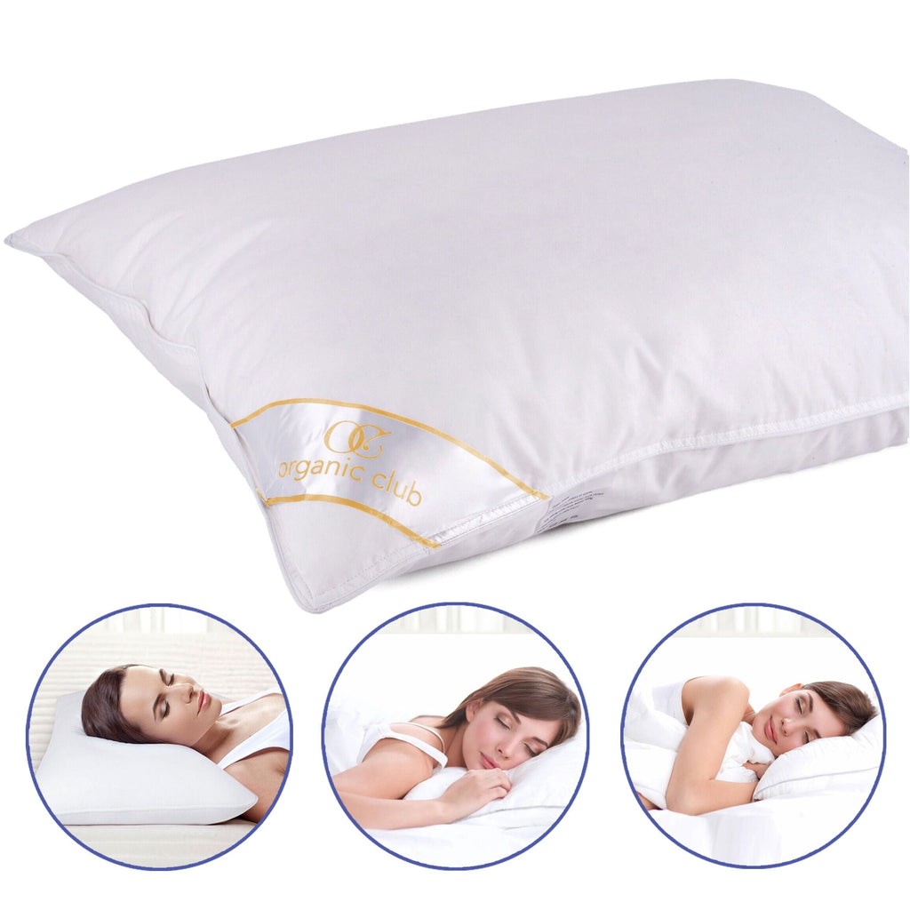 Orthopedic Support Queen Size Camel Wool-Filled Pillow 20x28" (50x70 cm) Bed Pillow for Sleeping Washable Cotton Pillow for Bed, 1 Count... - Hotel Quality Plush Sleeping Pillows Detail
