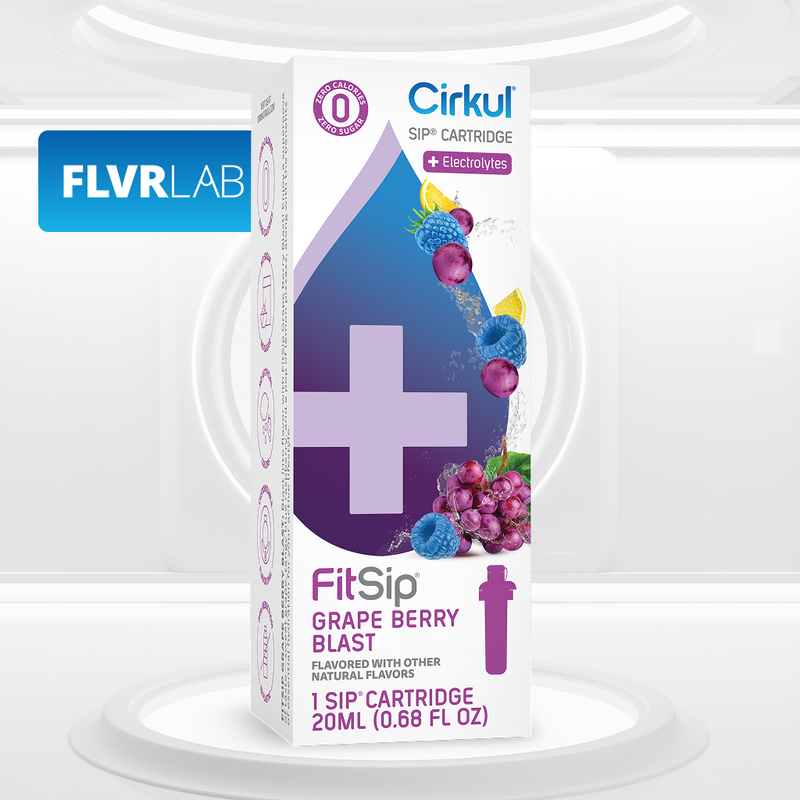 Refreshing Electrolyte FitSip Grape Berry Blast DPFR - Vitamin-Infused Natural Refreshing Flavor Core Detail