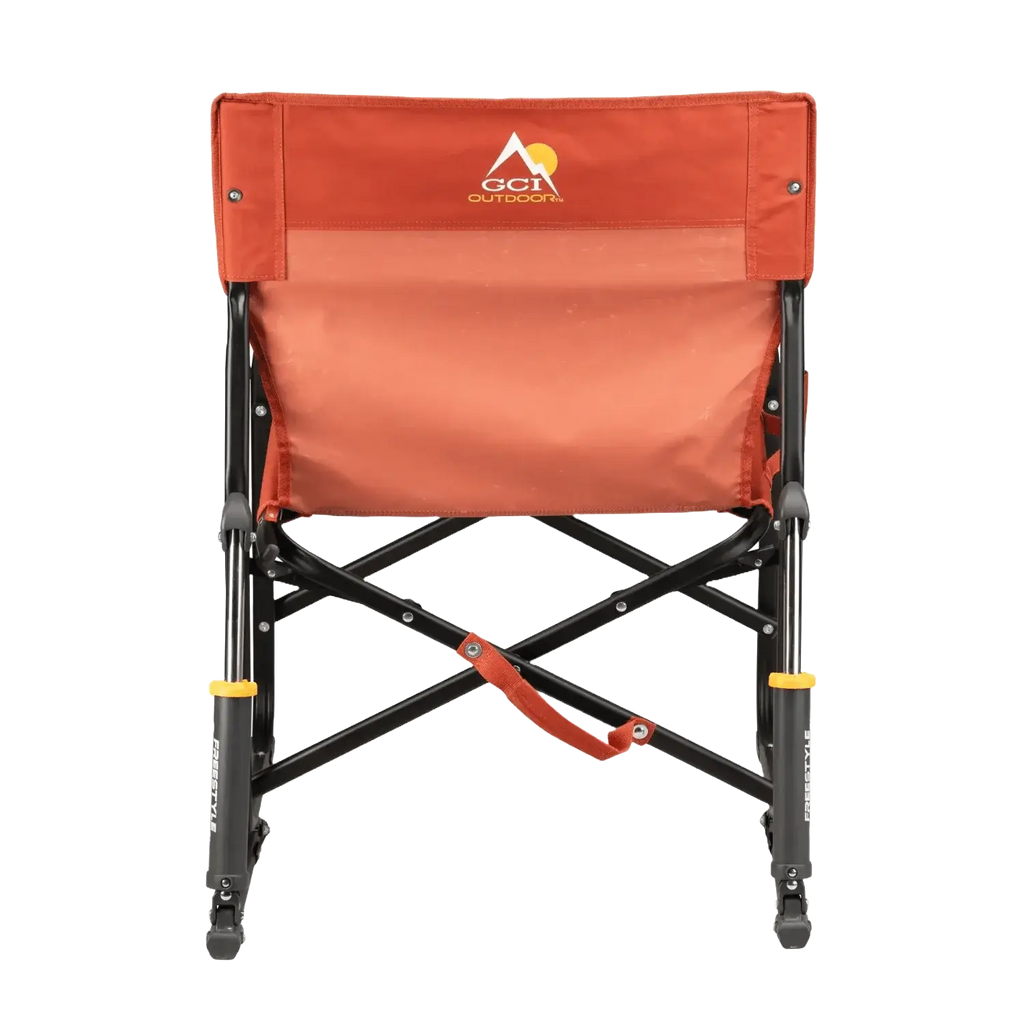 Smooth Motion Freestyle Rocker - Pumpkin Spice - Choice 373 - Heavy-Duty Kickback Rocker with Beverage Holder Detail