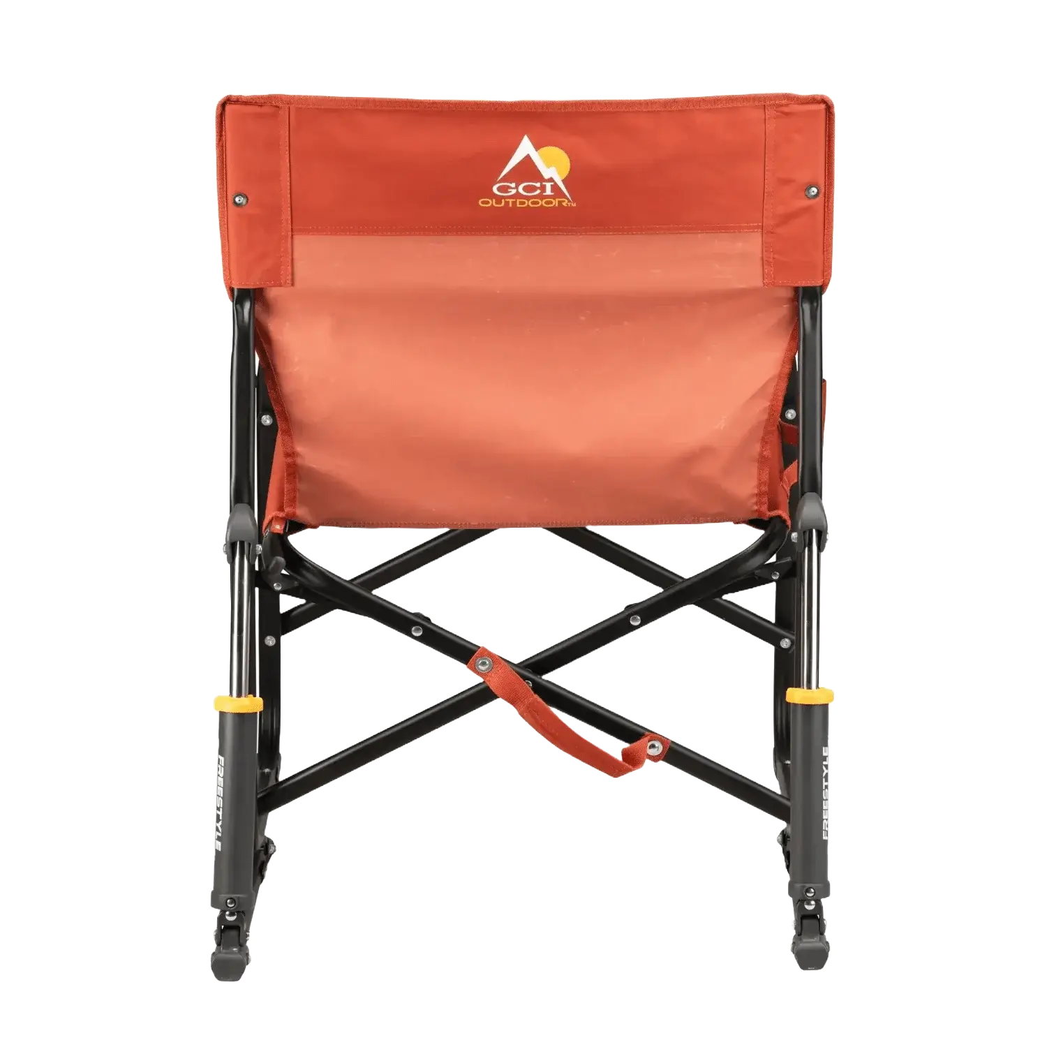 Smooth Motion Freestyle Rocker - Pumpkin Spice - Choice 373 - Heavy-Duty Kickback Rocker with Beverage Holder Detail