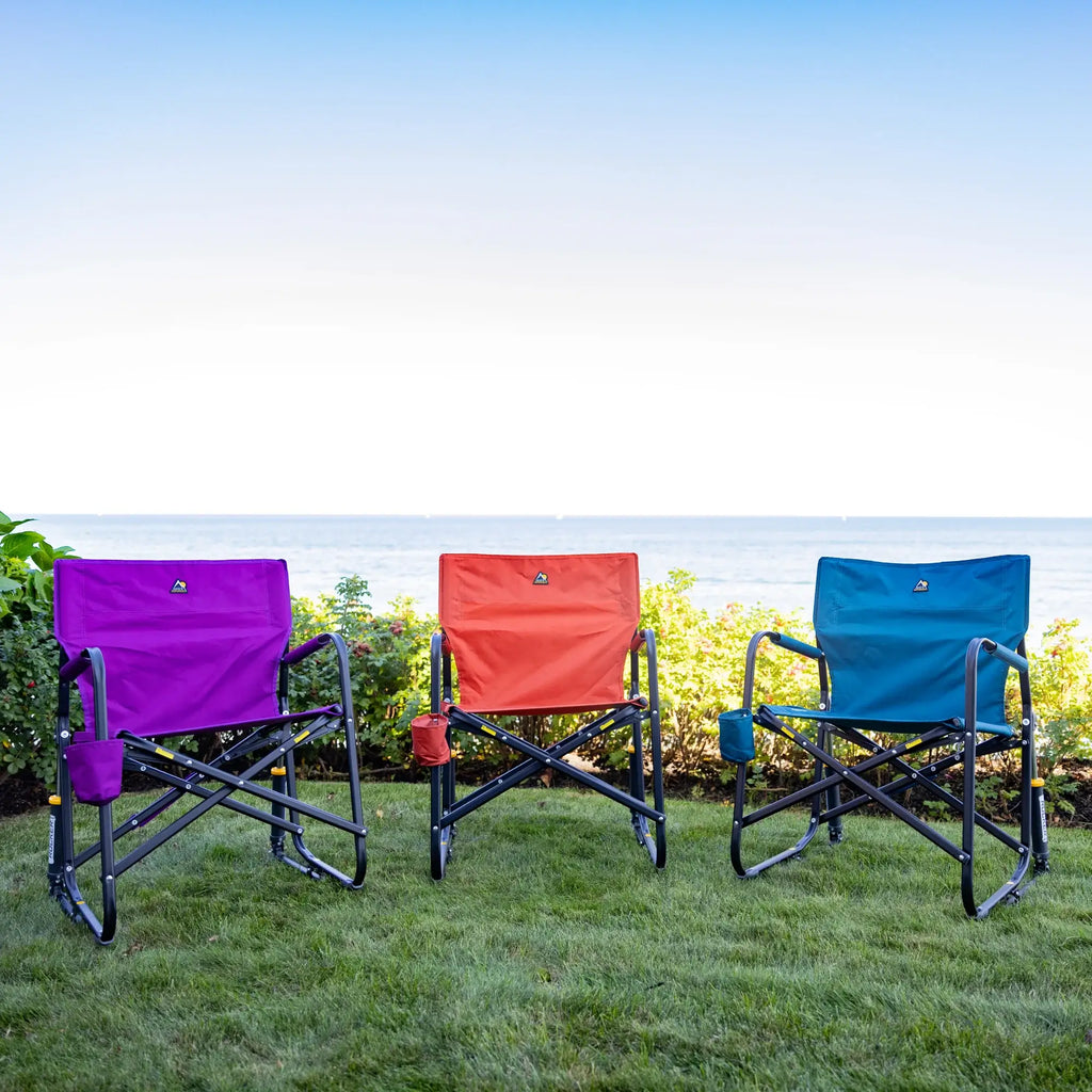 Smooth Motion Freestyle Rocker - Pumpkin Spice - Choice 373 - Heavy-Duty Kickback Rocker with Beverage Holder Detail