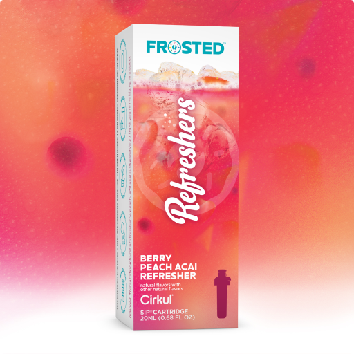 Vitamin-Infused Frosted Berry Peach Acai Refresher 6837 - Electrolyte Hydration Enhanced Taste Cartridges - Default Title