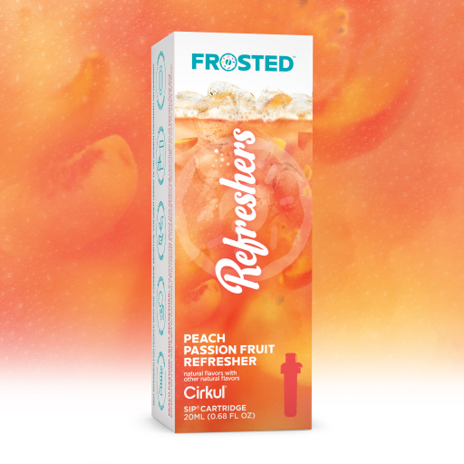 Refreshing Electrolyte Frosted Peach Passion Fruit Refresher D3BS - Sugar-Free Fruit Flavor Cartridge Refill - Default Title