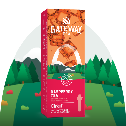 Natural Fruit Flavored Gateway Raspberry Tea TVCT - Electrolyte Hydration Enhanced Taste Cartridges - Default Title
