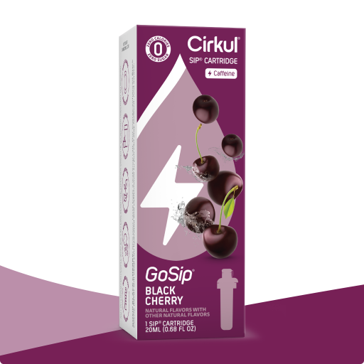 Refreshing Electrolyte GoSip Black Cherry 7X64 - Sugar-Free Fruit Flavor Cartridge Refill - Default Title