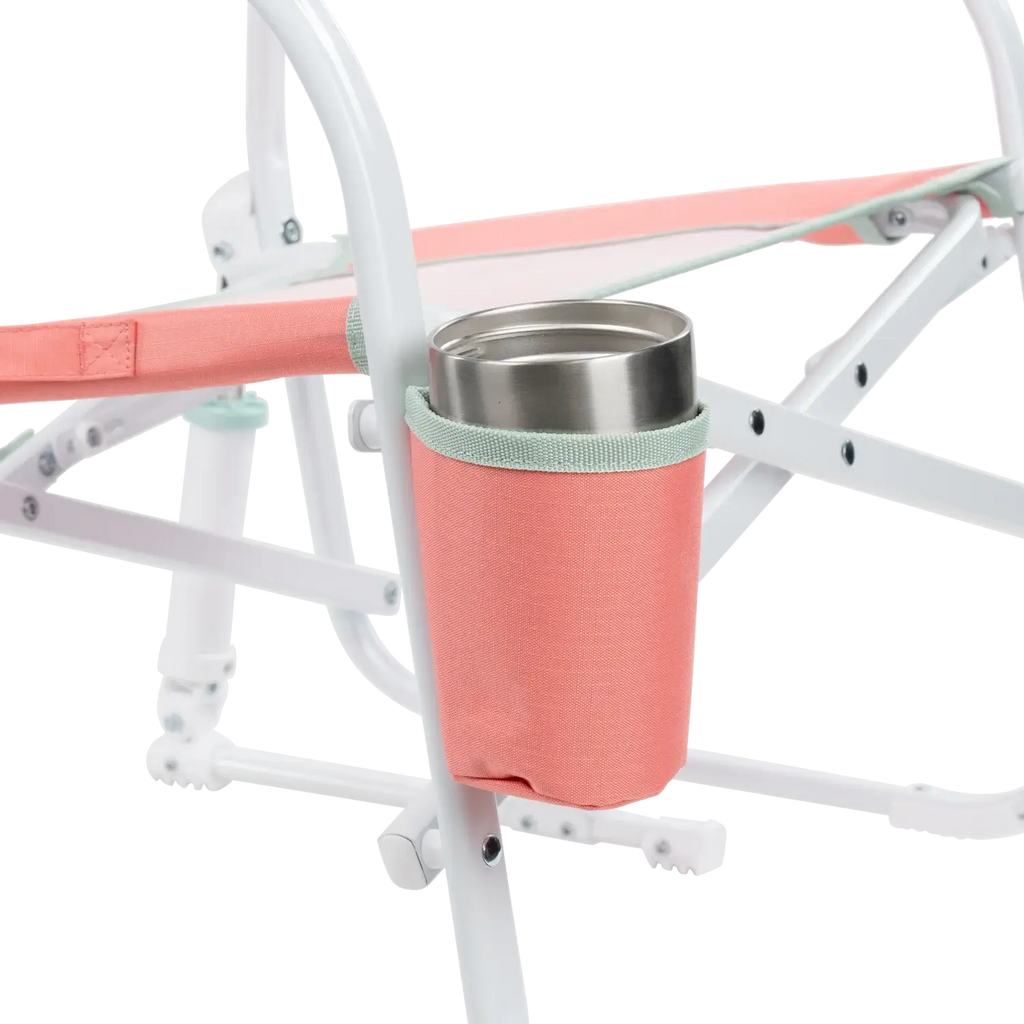 Patented Spring-Action Grab & Go Rocker - Choice 551 - Heavy-Duty Kickback Rocker with Beverage Holder Detail