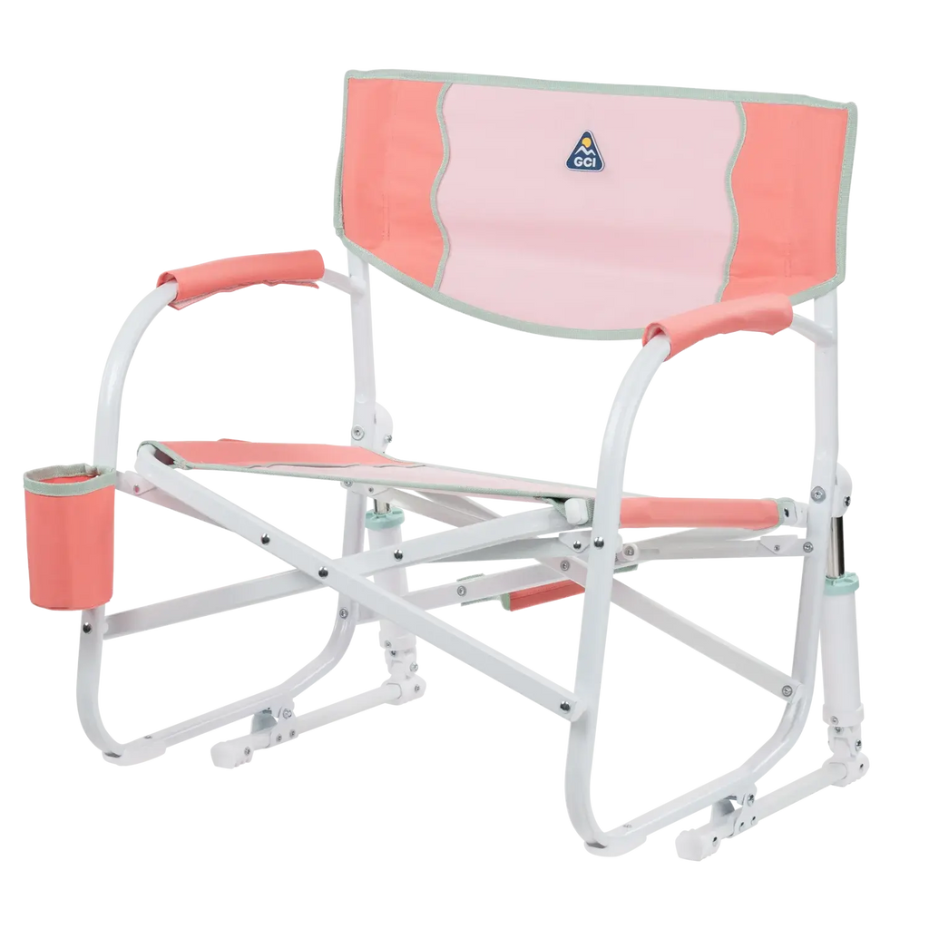 Patented Spring-Action Grab & Go Rocker - Choice 551 - Heavy-Duty Kickback Rocker with Beverage Holder Detail