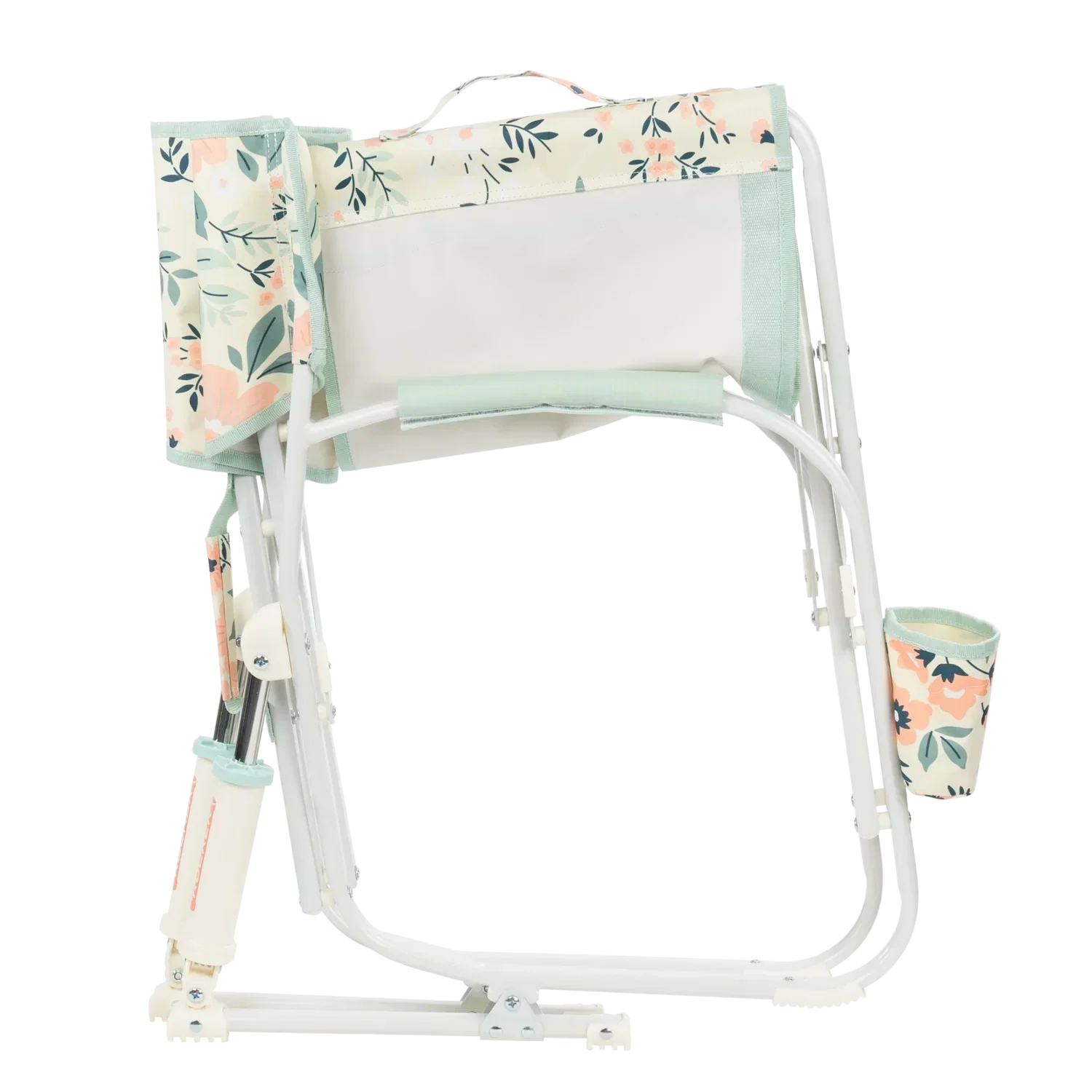 Patented Spring-Action Grab & Go Rocker - Choice 551 - Heavy-Duty Kickback Rocker with Beverage Holder Detail