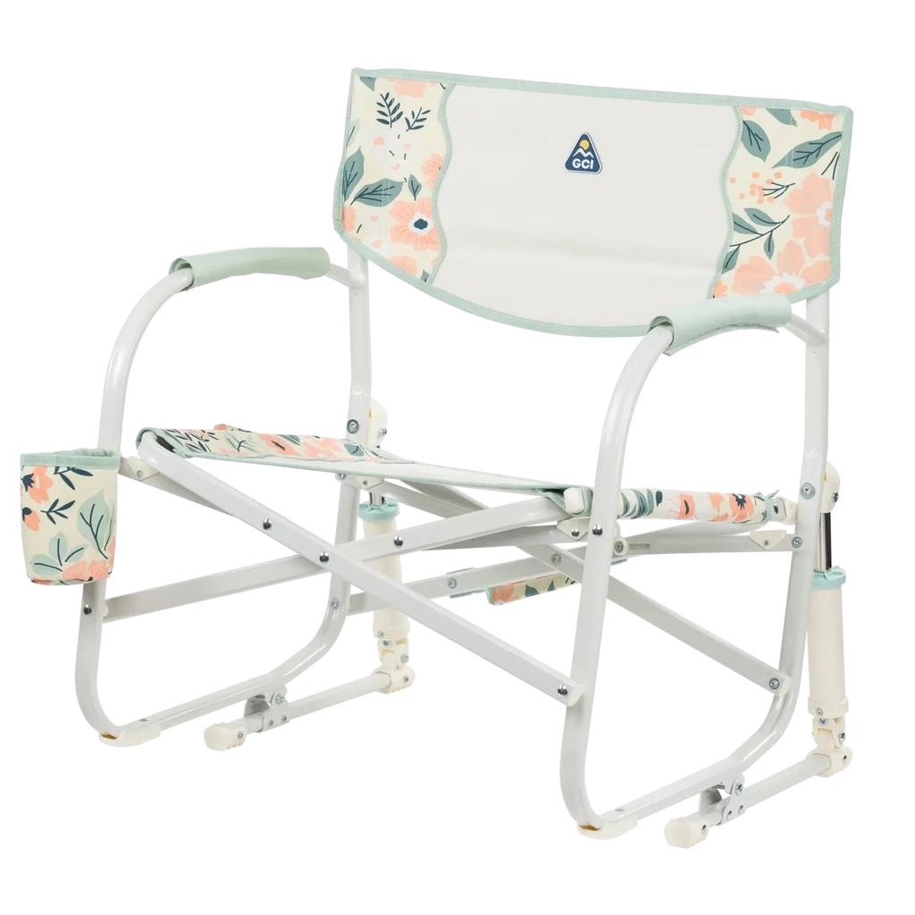 Patented Spring-Action Grab & Go Rocker - Choice 551 - Heavy-Duty Kickback Rocker with Beverage Holder Detail