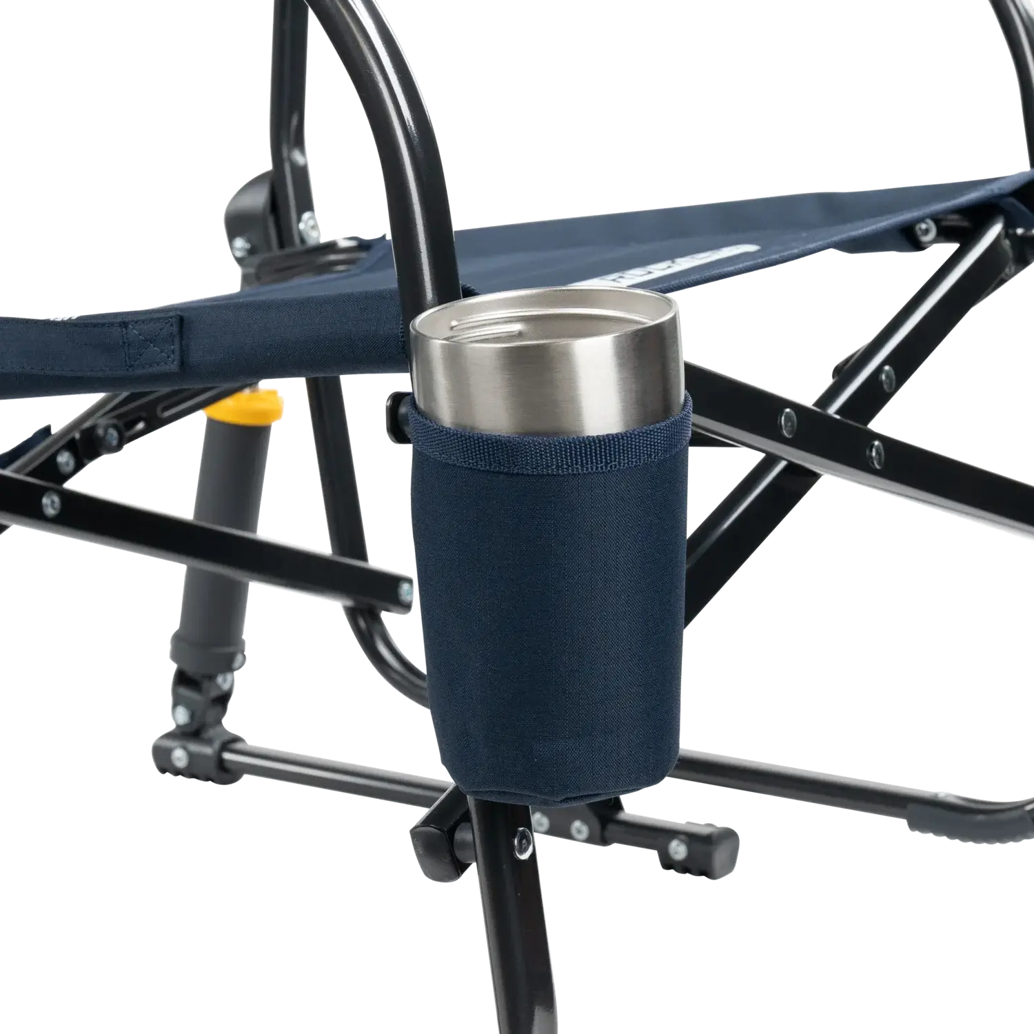 Patented Spring-Action Grab & Go Rocker - Choice 551 - Heavy-Duty Kickback Rocker with Beverage Holder Detail