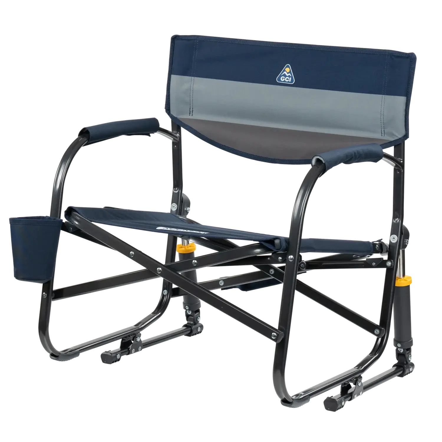 Patented Spring-Action Grab & Go Rocker - Choice 551 - Heavy-Duty Kickback Rocker with Beverage Holder Detail