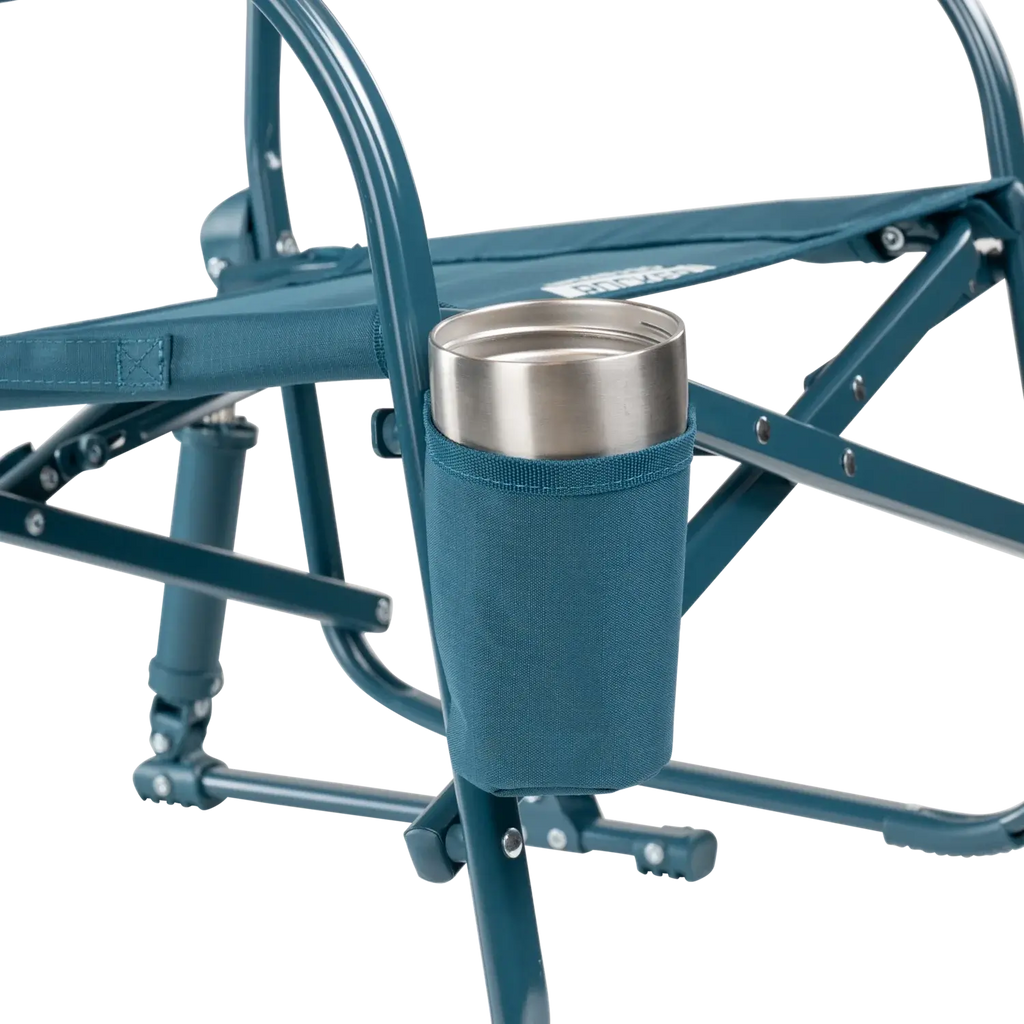 Patented Spring-Action Grab & Go Rocker - Choice 551 - Heavy-Duty Kickback Rocker with Beverage Holder Detail