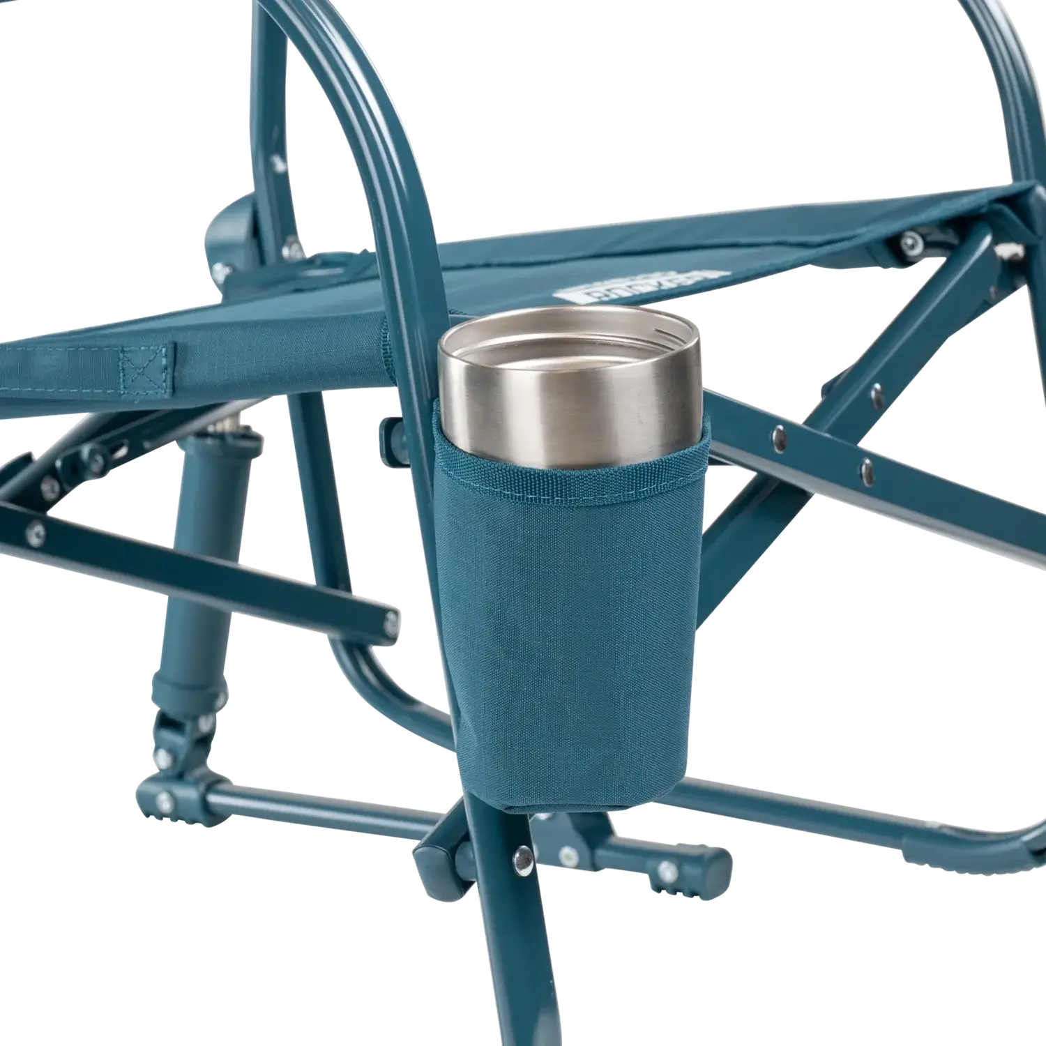 Patented Spring-Action Grab & Go Rocker - Choice 551 - Heavy-Duty Kickback Rocker with Beverage Holder Detail