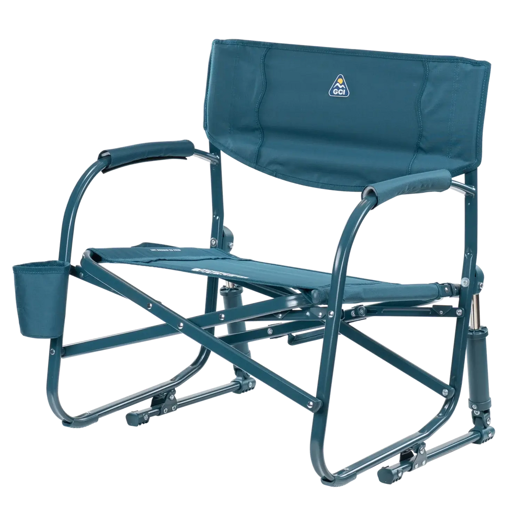 Patented Spring-Action Grab & Go Rocker - Choice 551 - Heavy-Duty Kickback Rocker with Beverage Holder Detail