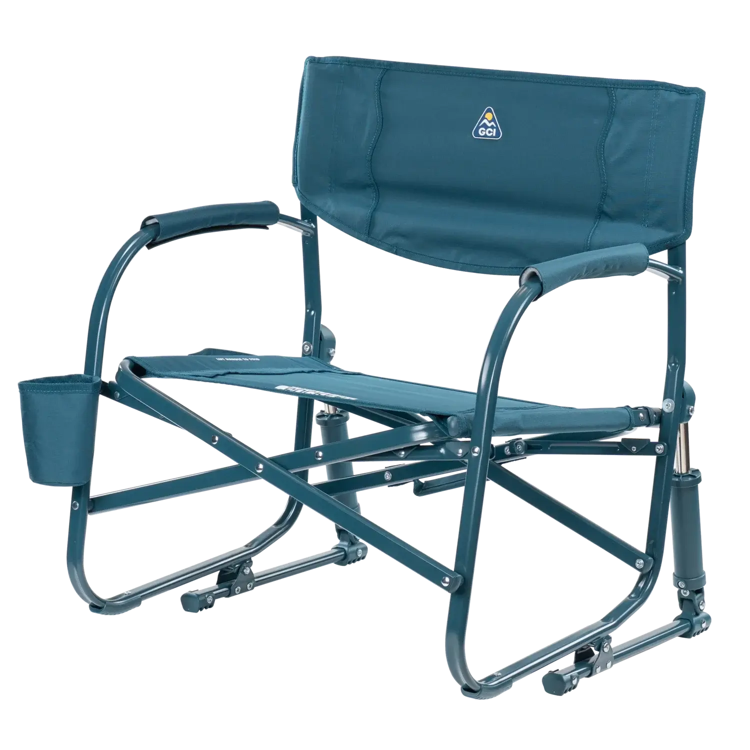Patented Spring-Action Grab & Go Rocker - Choice 551 - Heavy-Duty Kickback Rocker with Beverage Holder Detail