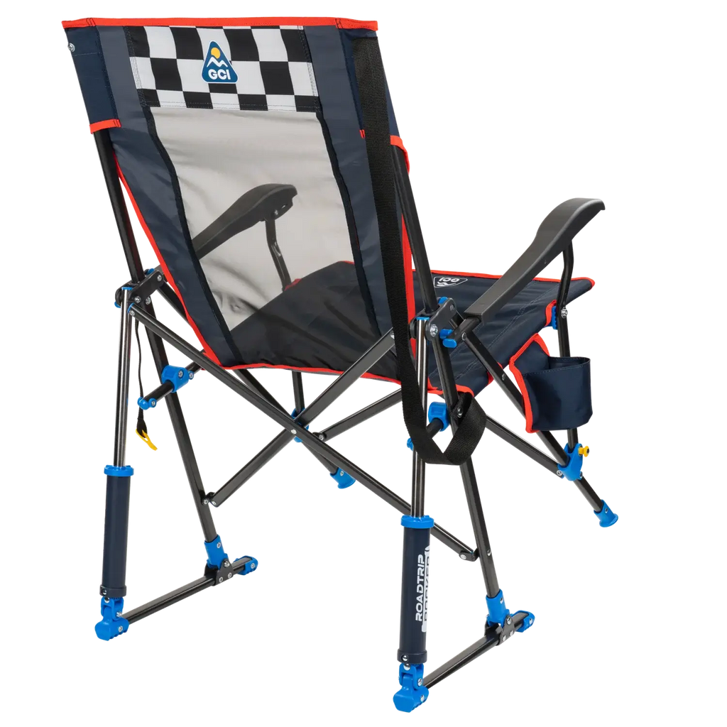 Patented Spring-Action RoadTrip Rocker - NASCAR For Him - Choice 453 - Patented Spring-Action Rocking Chair for Camping Detail
