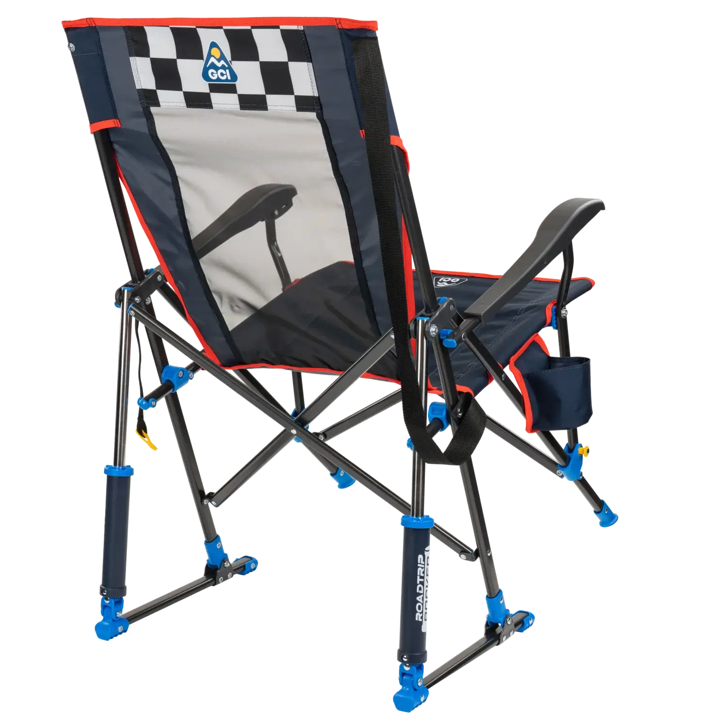 Patented Spring-Action RoadTrip Rocker - NASCAR For Him - Choice 453 - Patented Spring-Action Rocking Chair for Camping Detail
