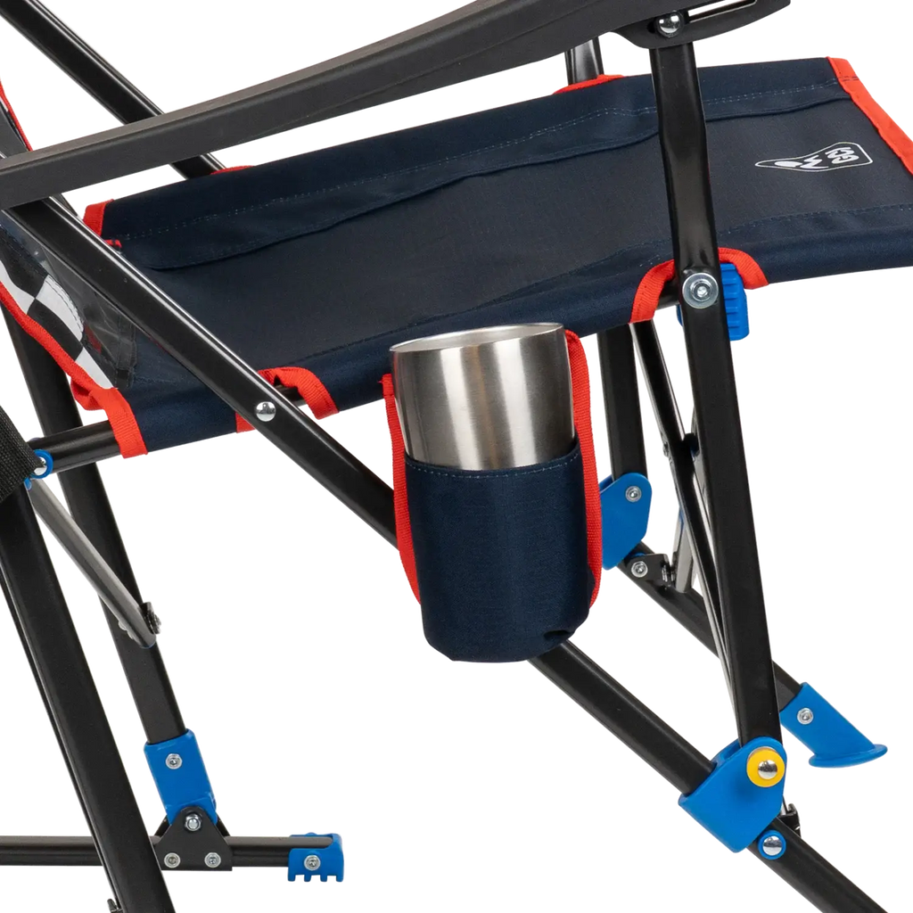 Patented Spring-Action RoadTrip Rocker - NASCAR For Him - Choice 453 - Patented Spring-Action Rocking Chair for Camping Detail
