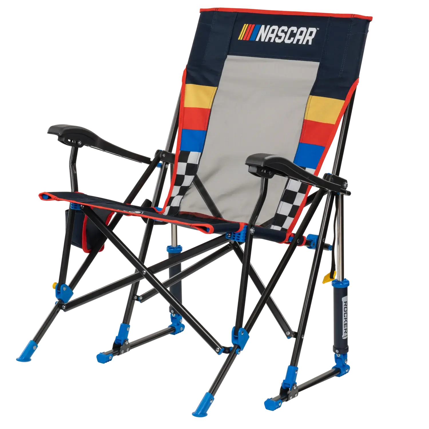 Patented Spring-Action RoadTrip Rocker - NASCAR For Him - Choice 453 - Patented Spring-Action Rocking Chair for Camping Detail