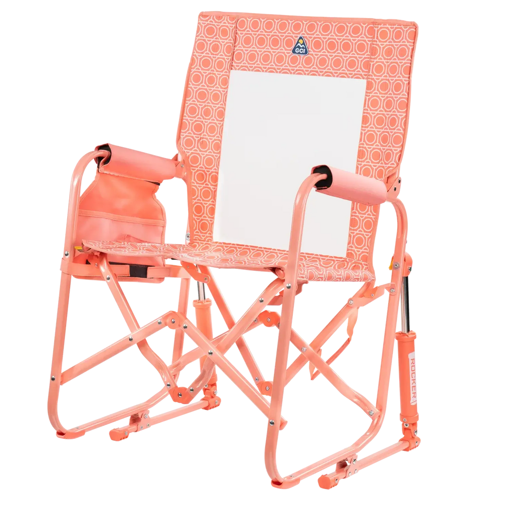 Patented Spring-Action Stowaway Rocker - Choice 794 - Heavy-Duty Kickback Rocker with Beverage Holder Detail