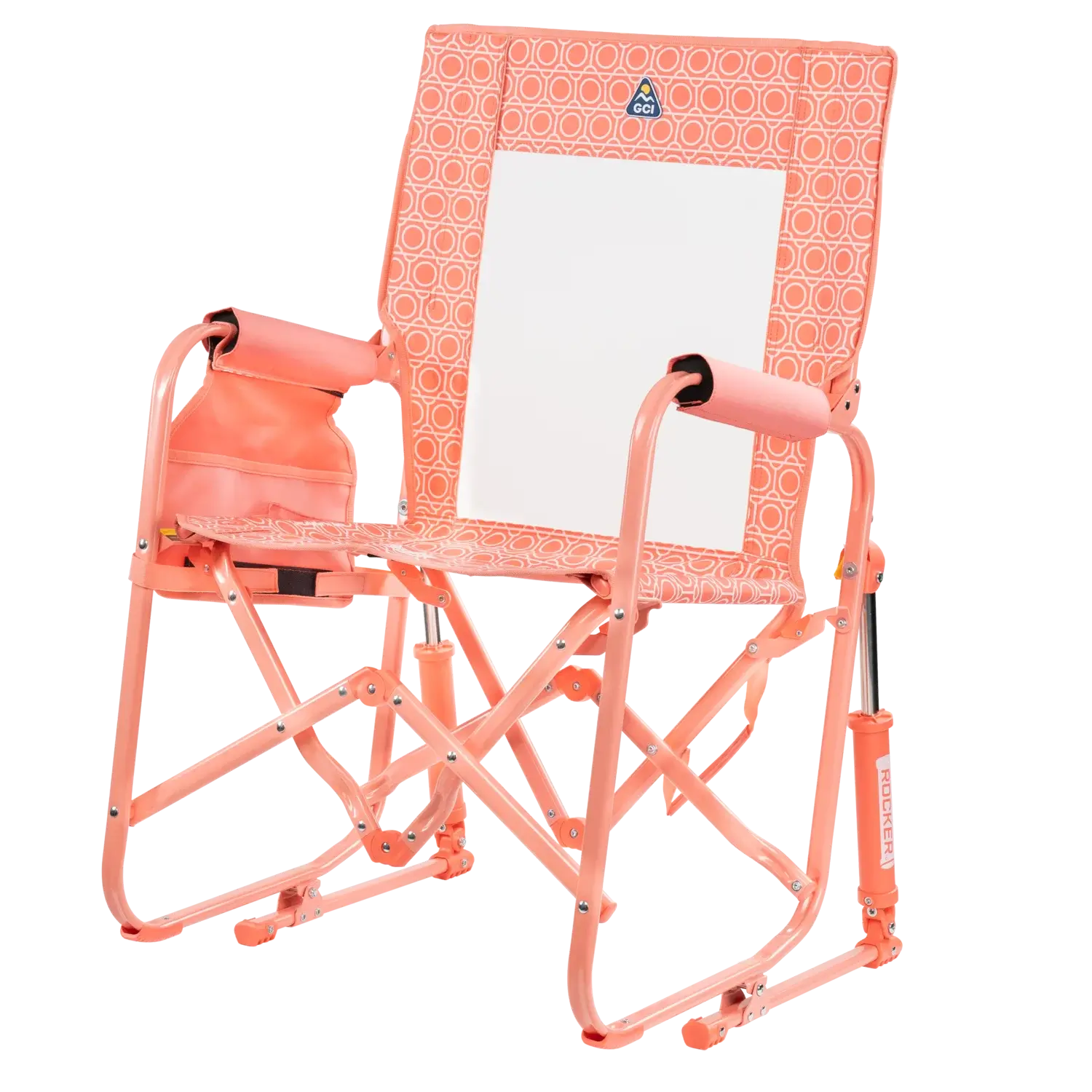 Patented Spring-Action Stowaway Rocker - Choice 794 - Heavy-Duty Kickback Rocker with Beverage Holder Detail