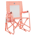 Patented Spring-Action Stowaway Rocker - Choice 794 - Heavy-Duty Kickback Rocker with Beverage Holder - Coral Mosaic