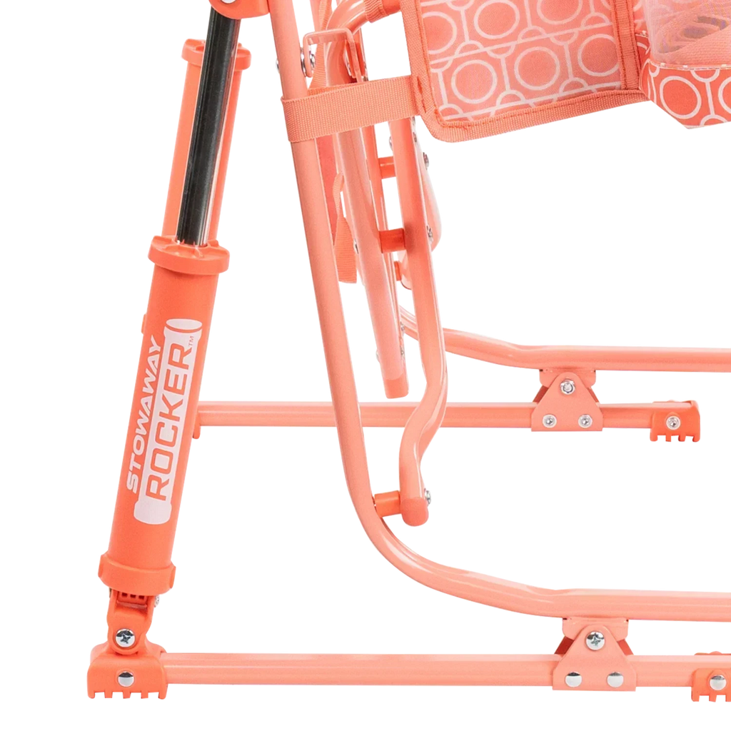 Patented Spring-Action Stowaway Rocker - Choice 794 - Heavy-Duty Kickback Rocker with Beverage Holder Detail
