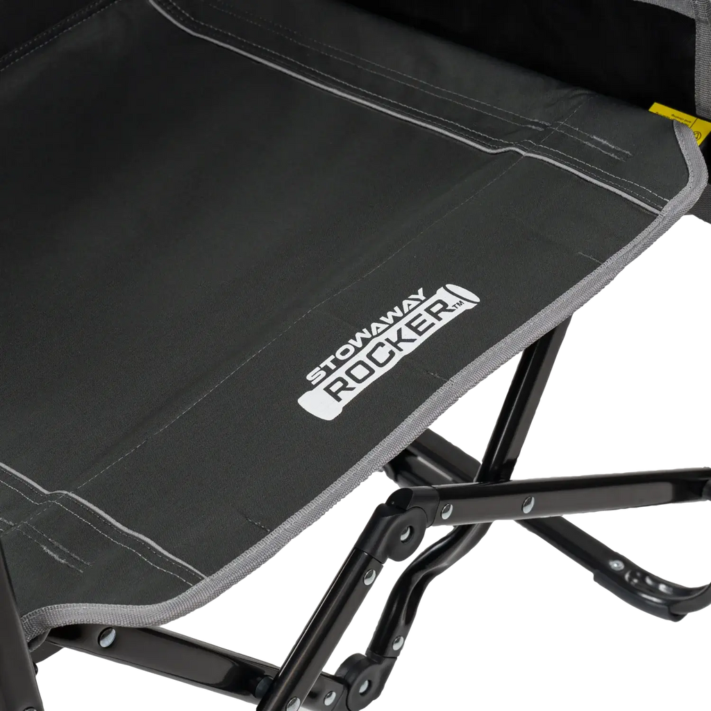 Patented Spring-Action Stowaway Rocker with Side Table - Choice 253 - Freestyle Rocker Portable Outdoor Folding Chair Detail