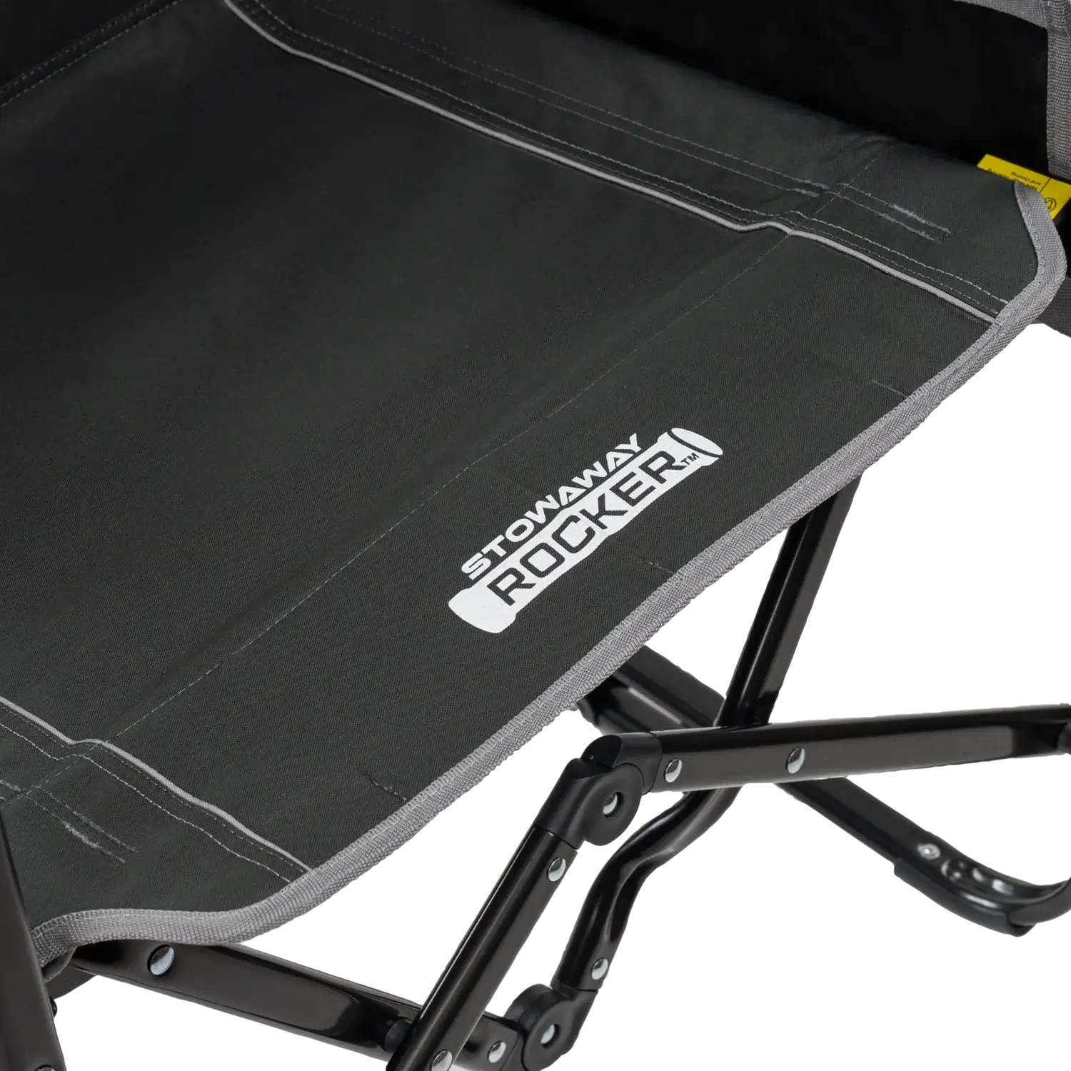 Patented Spring-Action Stowaway Rocker with Side Table - Choice 253 - Freestyle Rocker Portable Outdoor Folding Chair Detail