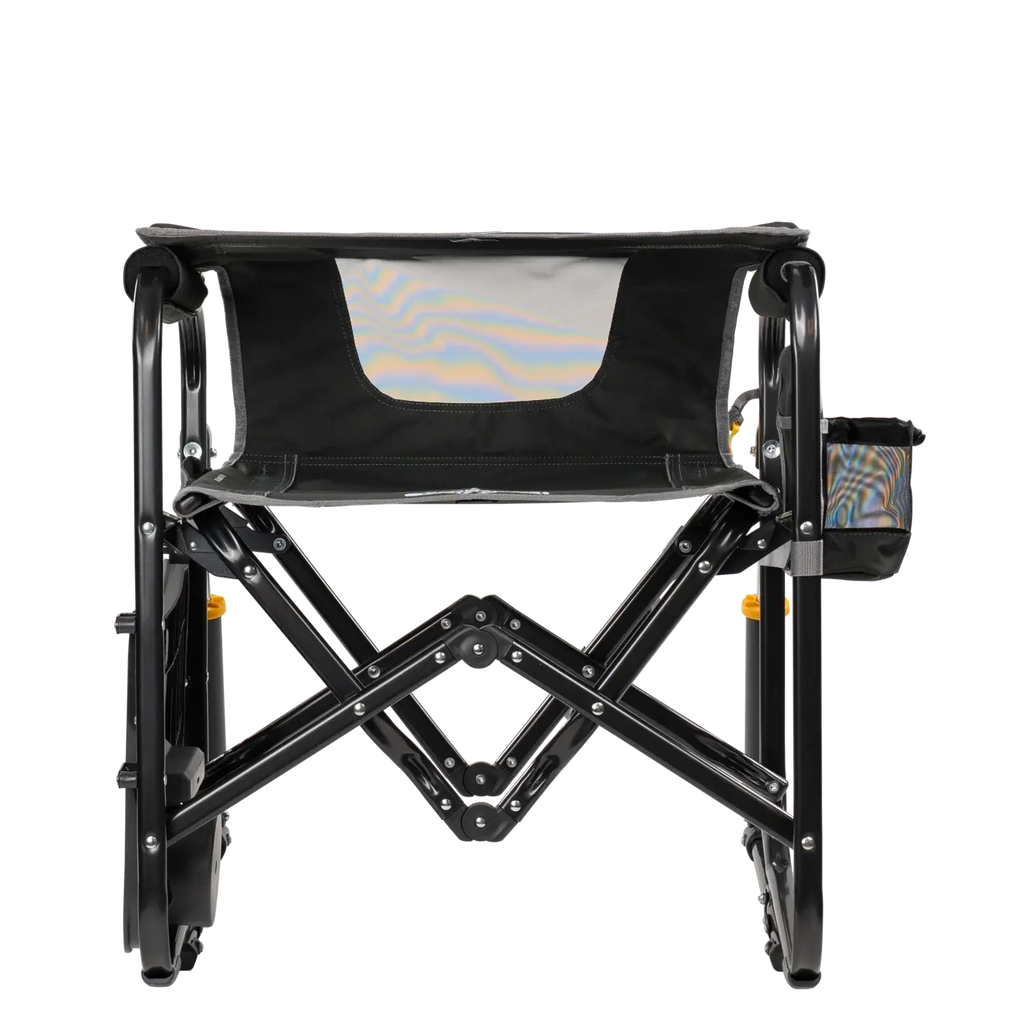 Patented Spring-Action Stowaway Rocker with Side Table - Choice 253 - Freestyle Rocker Portable Outdoor Folding Chair Detail