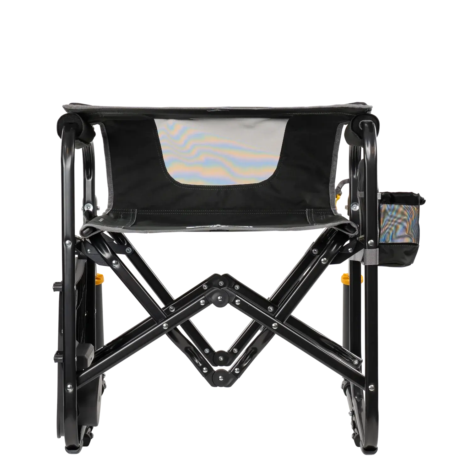 Patented Spring-Action Stowaway Rocker with Side Table - Choice 253 - Freestyle Rocker Portable Outdoor Folding Chair Detail