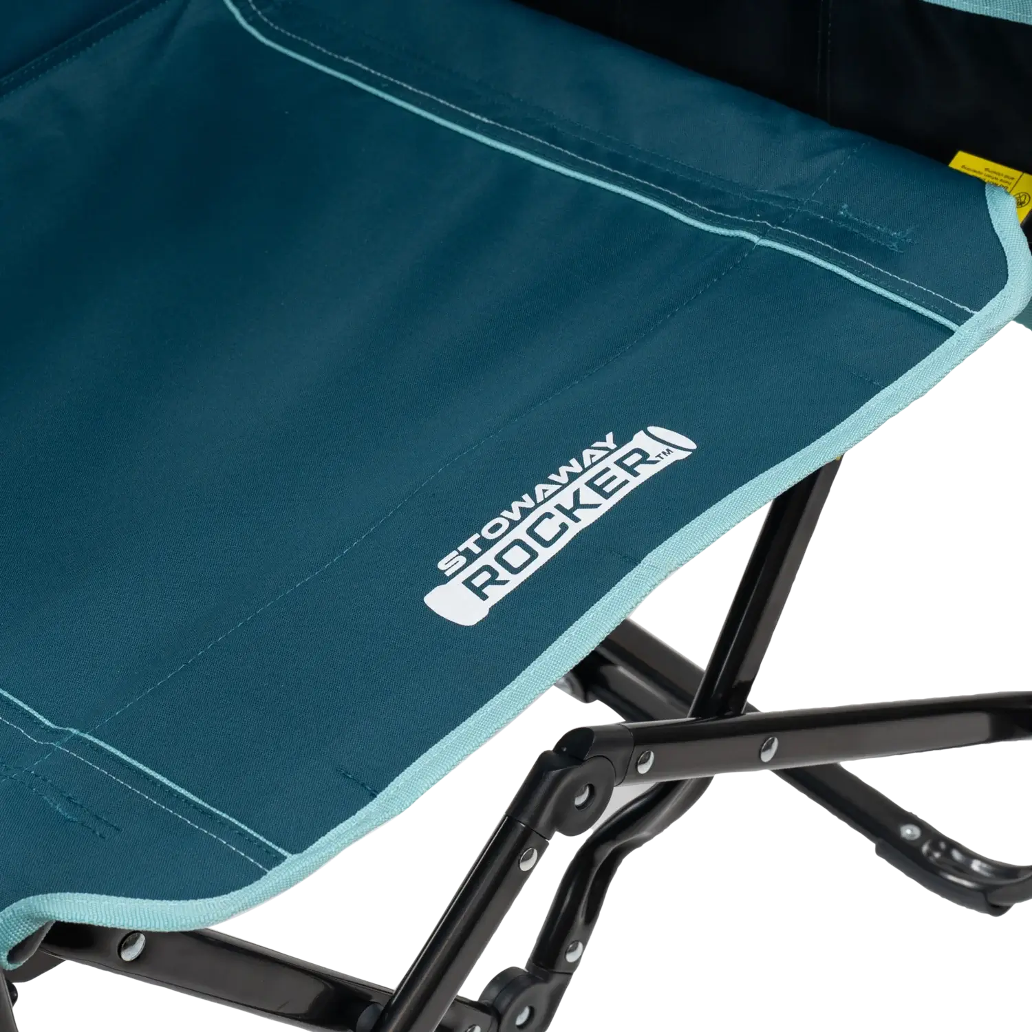 Patented Spring-Action Stowaway Rocker with Side Table - Choice 253 - Freestyle Rocker Portable Outdoor Folding Chair Detail