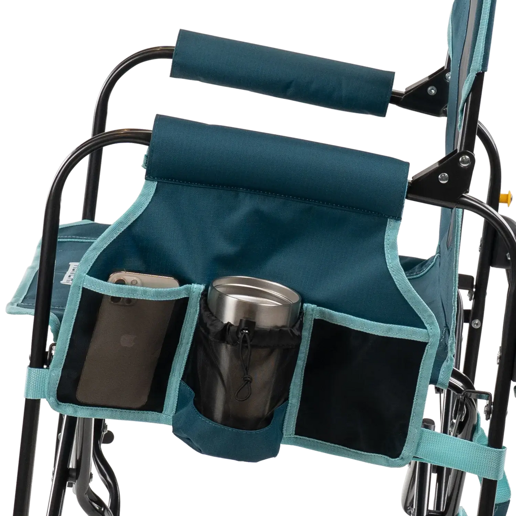 Patented Spring-Action Stowaway Rocker with Side Table - Choice 253 - Freestyle Rocker Portable Outdoor Folding Chair Detail