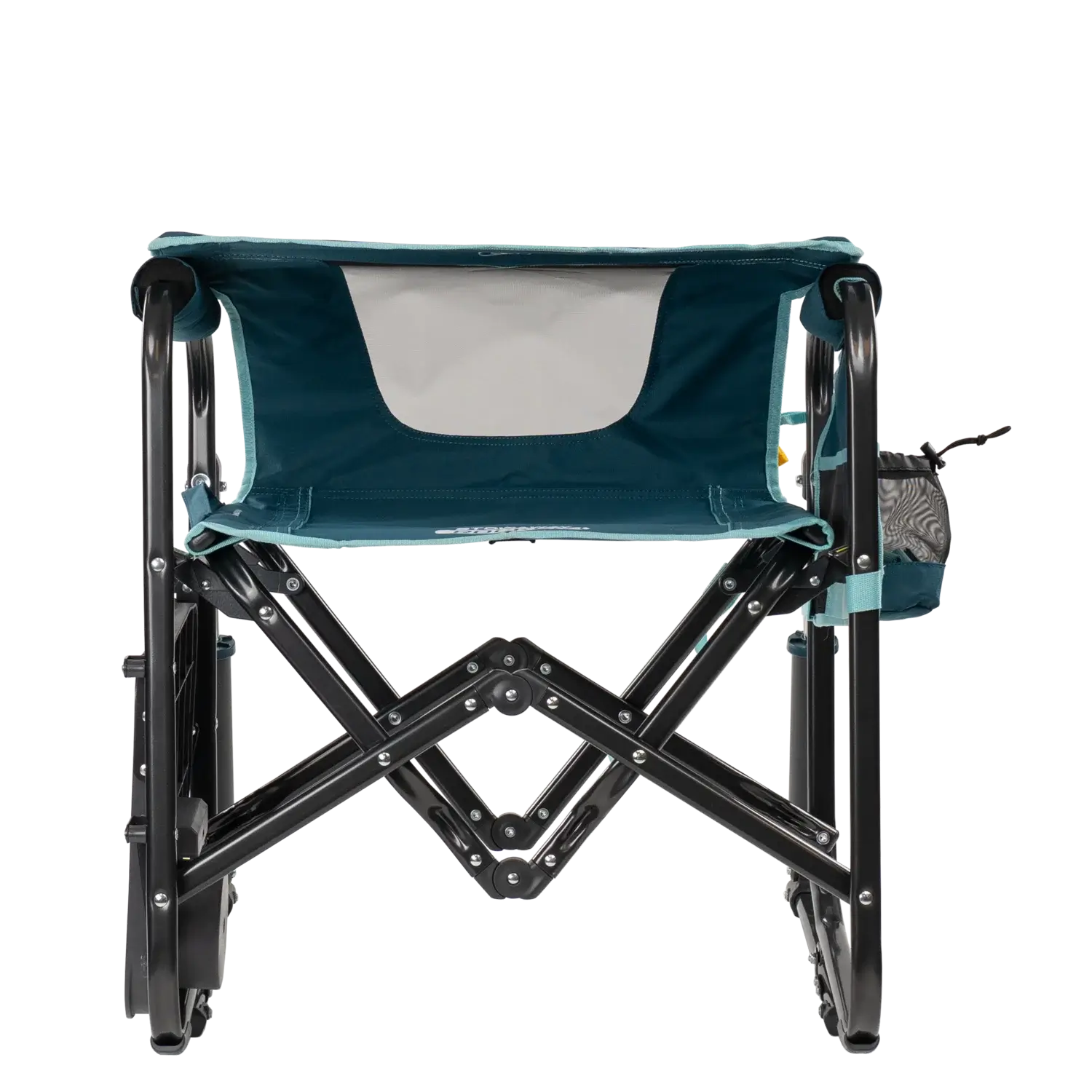 Patented Spring-Action Stowaway Rocker with Side Table - Choice 253 - Freestyle Rocker Portable Outdoor Folding Chair Detail