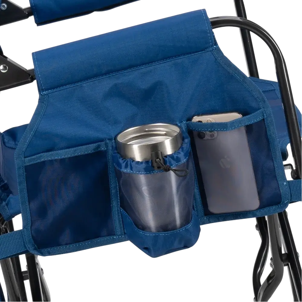 Patented Spring-Action Stowaway Rocker - Choice 794 - Heavy-Duty Kickback Rocker with Beverage Holder Detail