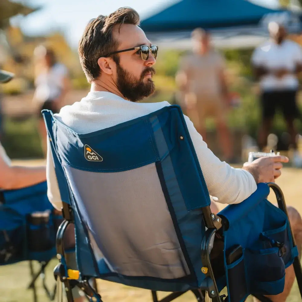 Patented Spring-Action Stowaway Rocker - Choice 794 - Heavy-Duty Kickback Rocker with Beverage Holder Detail