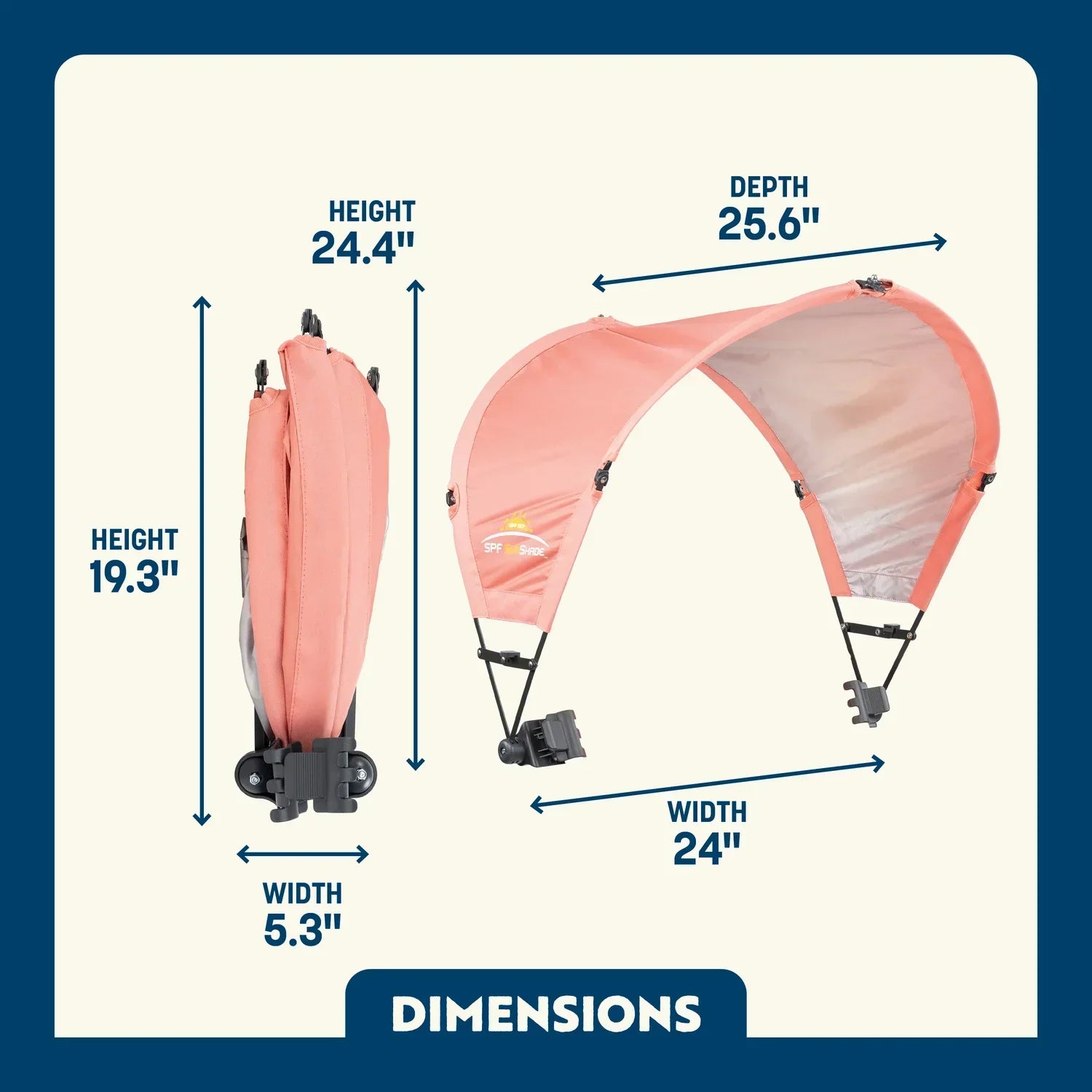 Portable Canopy SunShade Accessory - Choice 361 - Portable Beach Canopy with Adjustable Shade Angle Detail